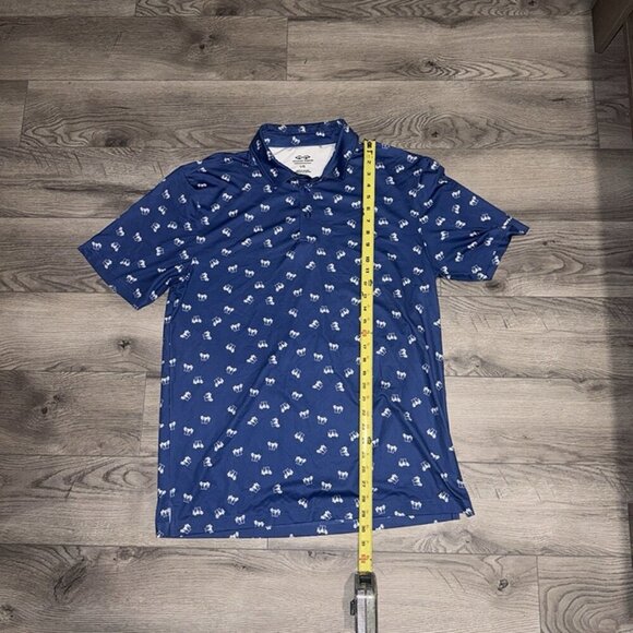 Snake Eyes Polo Shirt Performance Golf Wicking Golf Cart Print Mens Size L - Picture 5 of 6